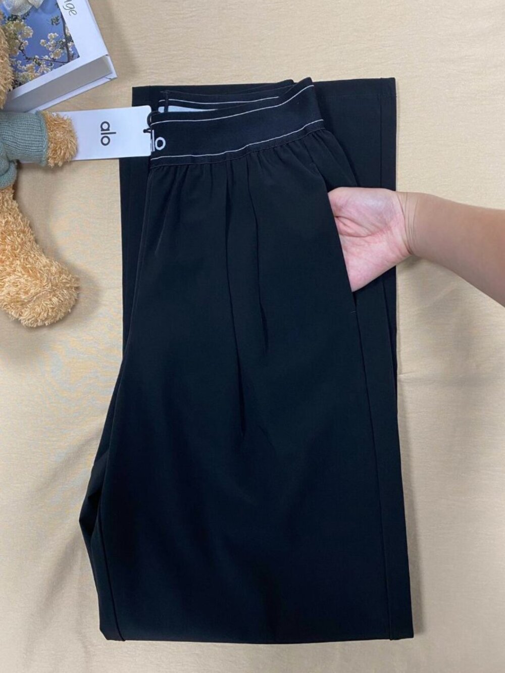 Black💓ALO Yoga Suit Up Trouser Wide Leg|Leg-Lengthening|Versatile😎XXS & XS - Picture 4 of 9